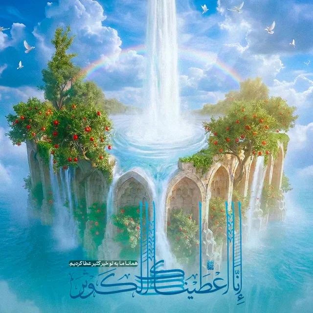 انا اعطیناک الکوثر حضرت زهرا پروفایل با لوگو
